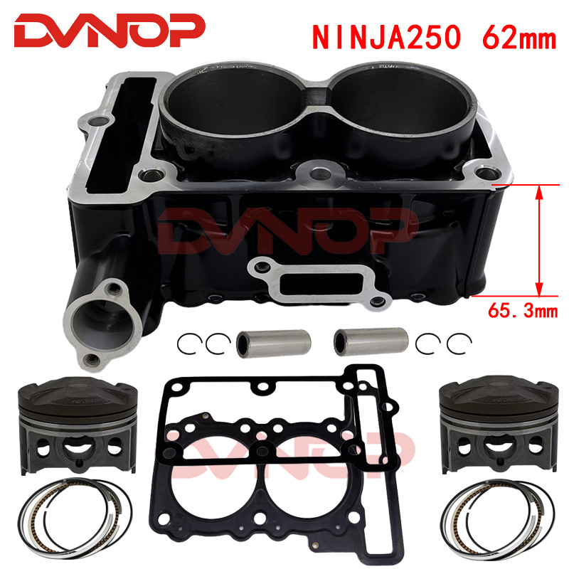 Motorcycle Piston - 62mm 249cc Zylinder-Kolben-Dichtungssatz für 13-24 Kawasaki
