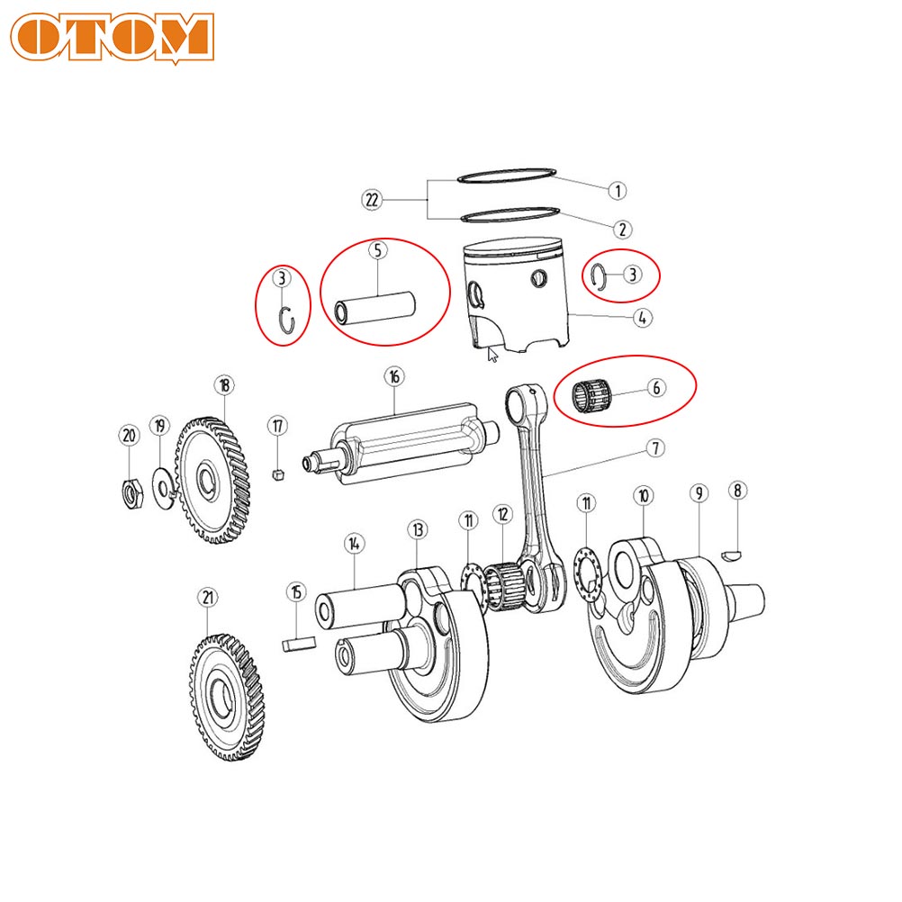 OTOM Motorrad-Kurbelwellen-Kol – Motorcycle Crankshaft Bewertung und Preis